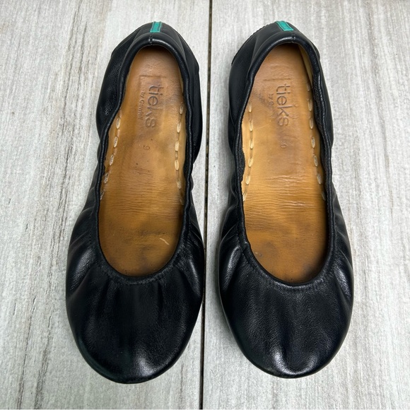Tieks Shoes - Tieks by Gavrieli Black Leather Ballet Flats Slip On Loafer Shoes Womens Size 9